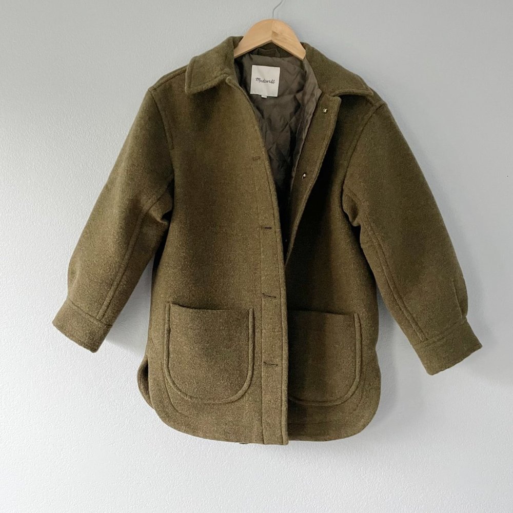 Madewell Brushed Belrose Shirt Jacket Size XS Wool Blend $298 NG620